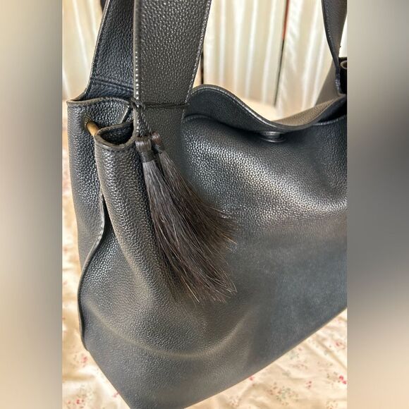 The Row Duplex Bag Black Pebble Leather EUC - Picture 5 of 15